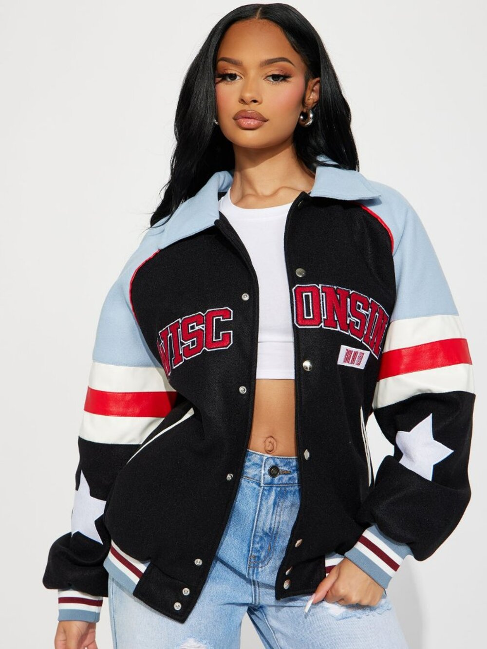 Wildcats Racing Bomber Jacket - Blue/combo XL